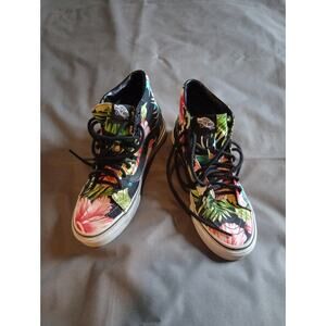 Vans Tropical Floral Print Sneakers Women's Size 7.5